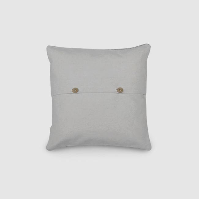 Nargis Hand Embroidered Woollen Chainstitch Cushion Cover Chocolate Brown - Zaina by CtoK