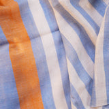 Blue & White Striped Handwoven Pashmina Stole