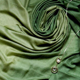 Forest Green Pure Handwoven Ombre Pashmina Stole - Zaina by CtoK