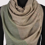 Natural Stripped Pure Handwoven Pashmina Stole - Zaina by CtoK