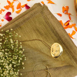 Shimmer Natural Gold Reversible Handwoven Pashmina Stole - Zaina by CtoK