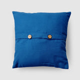 Kingfisher Hand Embroidered Chainstitch Cushion Cover Blue