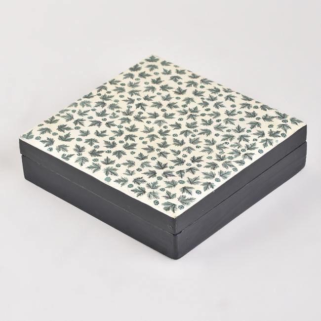 Chinar - Papier Mache Box Green - Zaina by CtoK