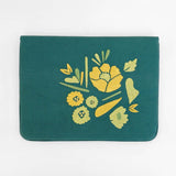 Corsage- Aari Embroidered Laptop Sleeve Green - Zaina by CtoK