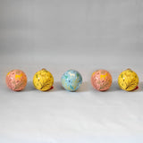 Reindeer Christmassy Baubles - Mixed Pastel Papier Mache Christmas Decorations in Pack of 5