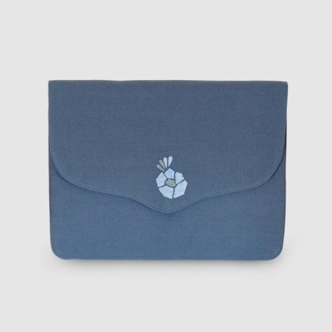 Corsage - Aari Embroidered Laptop Sleeve Blue - Zaina by CtoK