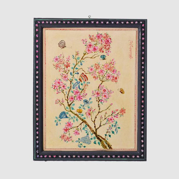 Tchoont Posh (Apple flower) Papier Mache Wall Plate - Zaina by CtoK
