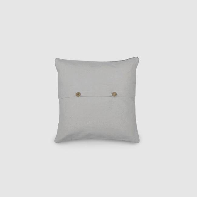Nargis Chainstitch Embroidered Cushion Cover Vivid Grey - Zaina by CtoK