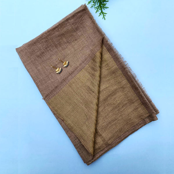 Natural Gold Shimmer Handwoven Pashmina Stole